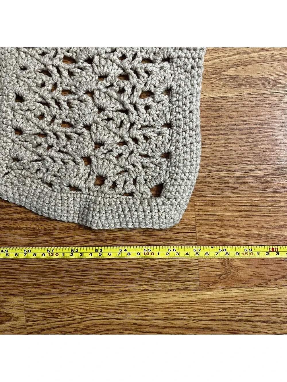 VTG Handmade Crochet Afghan Blanket 72x57